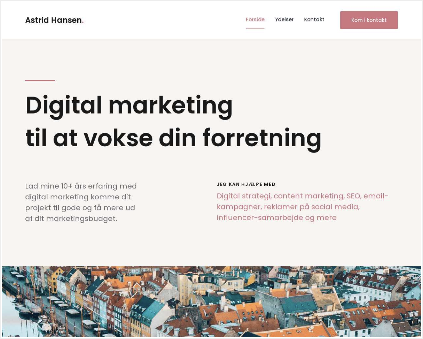Digital marketing Template "Astrid Hansen"