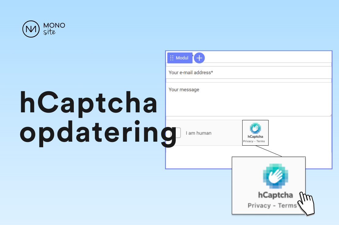 Læs om skiftet fra reCAPTHCA til hCaptcha